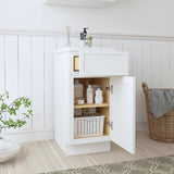 Vanity Art 15 in. W x 21 in. D x 32.5 in. H 1-Drawer Bath Vanity Cabinet Only in White