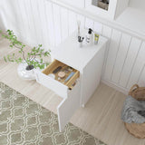 Vanity Art 15 in. W x 21 in. D x 32.5 in. H 1-Drawer Bath Vanity Cabinet Only in White