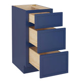 Vanity Art 15 in. W x 21 in. D x 32.5 in. H 3-Drawers Bath Vanity Cabinet Only in Blue