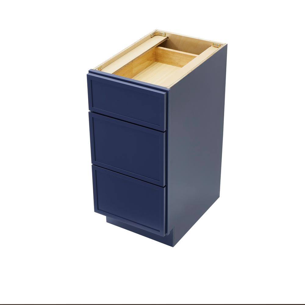 Vanity Art 15 in. W x 21 in. D x 32.5 in. H 3-Drawers Bath Vanity Cabinet Only in Blue