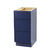 Vanity Art 15 in. W x 21 in. D x 32.5 in. H 3-Drawers Bath Vanity Cabinet Only in Blue