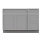 Vanity Art 48 in. W x 21 in. D x 32.5 in. H Bath Vanity Cabinet without Top in Gray
