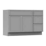 Vanity Art 48 in. W x 21 in. D x 32.5 in. H Bath Vanity Cabinet without Top in Gray