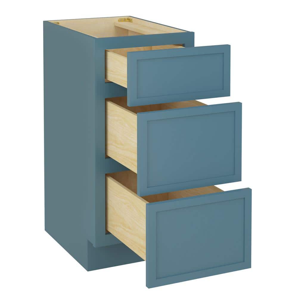 Vanity Art 15 in. W x 21 in. D x 32.5 in. H 3-Drawer Bath Vanity Cabinet Only in Sea Green