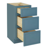 Vanity Art 15 in. W x 21 in. D x 32.5 in. H 3-Drawer Bath Vanity Cabinet Only in Sea Green