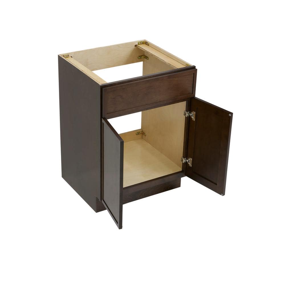 Vanity Art 24 in. W. x 21 in. D x 32.5 in. H 2-Doors Bath Vanity Cabinet without Top in Brown