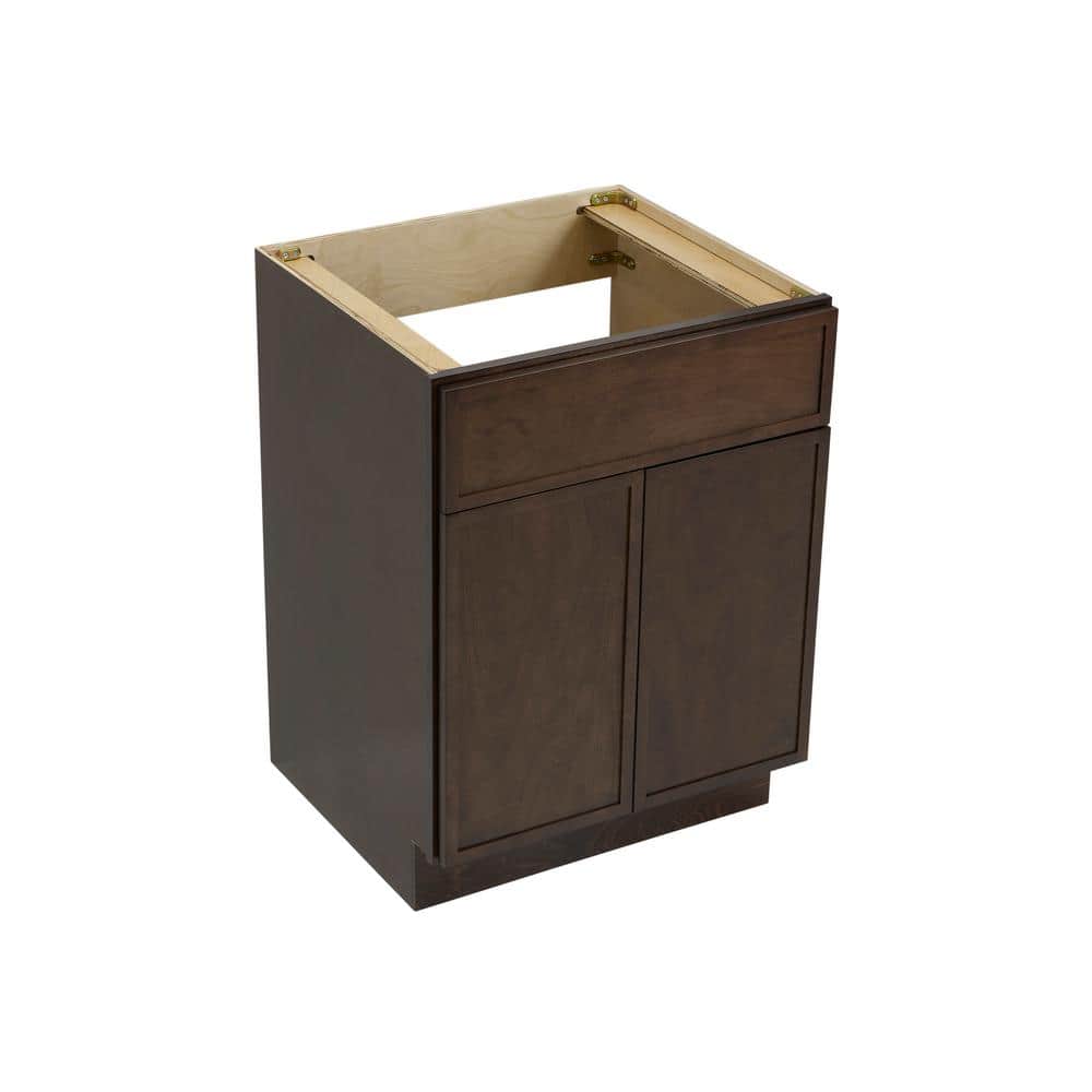 Vanity Art 24 in. W. x 21 in. D x 32.5 in. H 2-Doors Bath Vanity Cabinet without Top in Brown