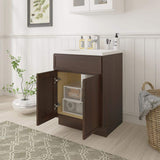 Vanity Art 24 in. W. x 21 in. D x 32.5 in. H 2-Doors Bath Vanity Cabinet without Top in Brown