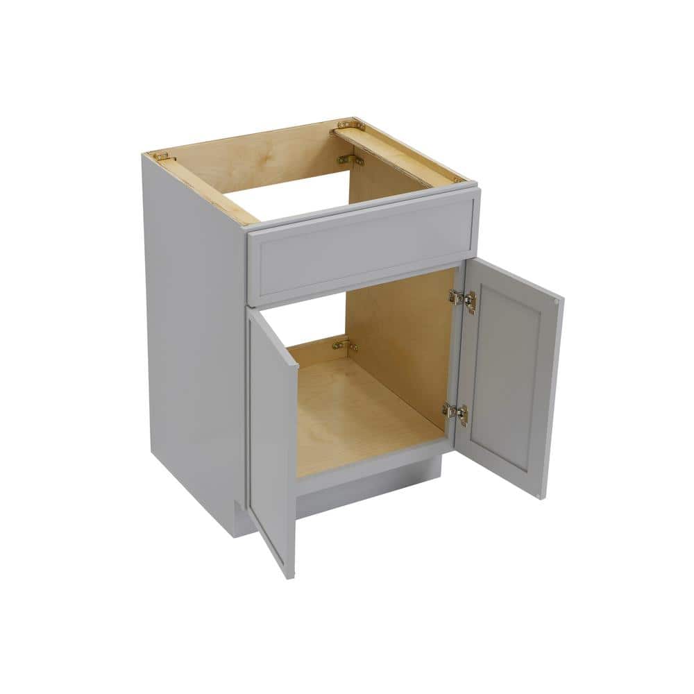 Vanity Art 24 in. W x 21 in. D x 32.5 in. H 2-Doors Bath Vanity Cabinet without Top in Gray