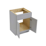 Vanity Art 24 in. W x 21 in. D x 32.5 in. H 2-Doors Bath Vanity Cabinet without Top in Gray