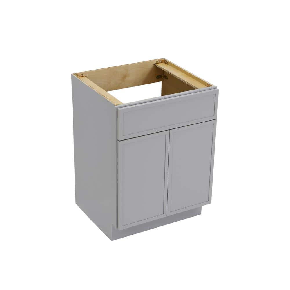 Vanity Art 24 in. W x 21 in. D x 32.5 in. H 2-Doors Bath Vanity Cabinet without Top in Gray