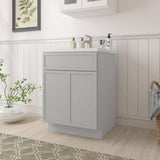 Vanity Art 24 in. W x 21 in. D x 32.5 in. H 2-Doors Bath Vanity Cabinet without Top in Gray
