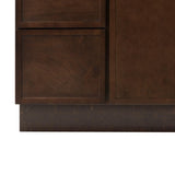 Vanity Art 36 in. W x 21 in. D x 32.5 in. H 2-Left Drawers Bath Vanity Cabinet without Top in Brown