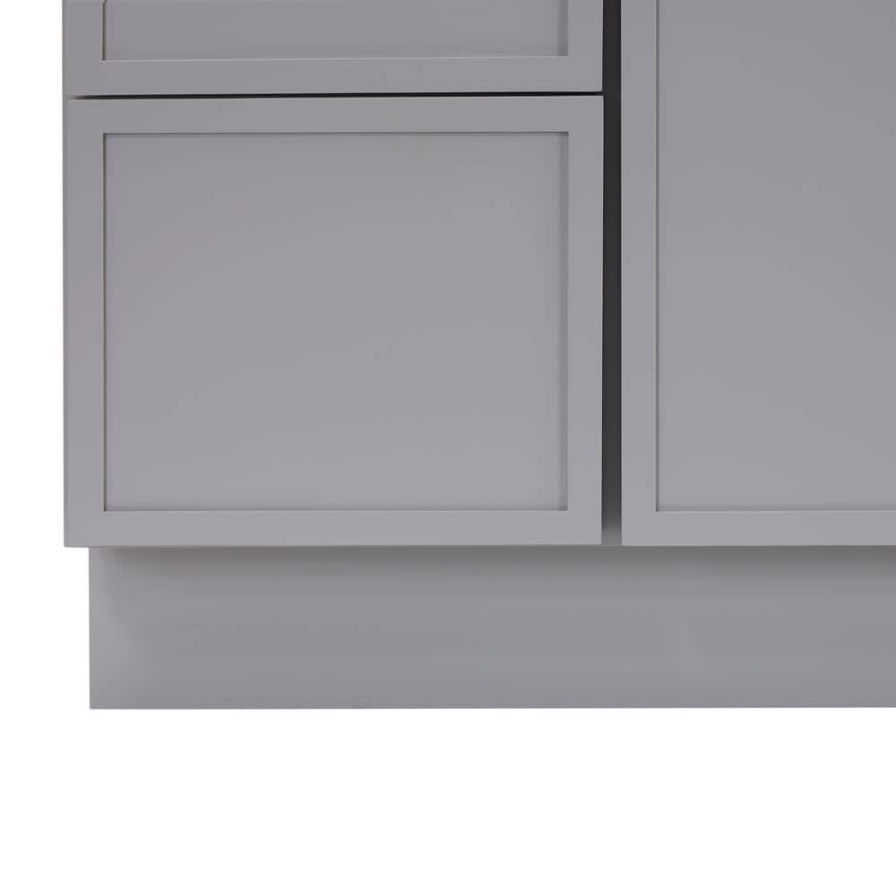 Vanity Art 36 in. W x 21 in. D x 32.5 in. H 2-Left Drawers Bath Vanity Cabinet without Top in Gray