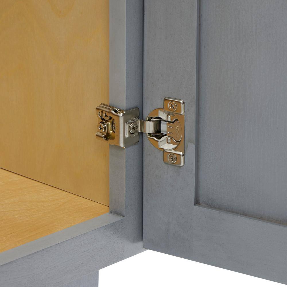 Vanity Art 36 in. W. x 21 in. D x 32.5 in. H 2-Left Drawers Bath Vanity Cabinet without Top in Smoky Gray