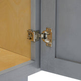 Vanity Art 36 in. W. x 21 in. D x 32.5 in. H 2-Left Drawers Bath Vanity Cabinet without Top in Smoky Gray