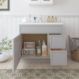 Vanity Art 36 in. W x 21 in. D x 32.5 in. H 2-Right Drawers Bath Vanity Cabinet without Top in Gray