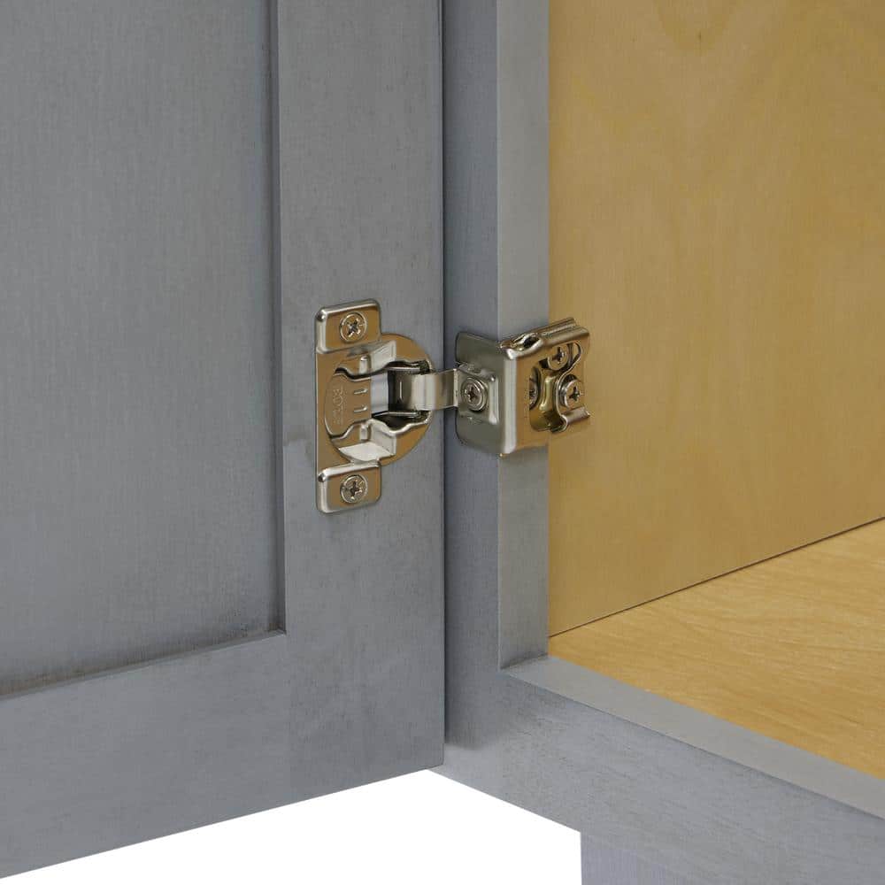 Vanity Art 36 in. W x 21 in. D x 32.5 in. H 2-Right Drawers Bath Vanity Cabinet without Top in Smoky Gray
