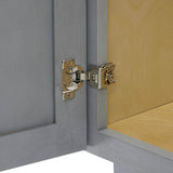 Vanity Art 36 in. W x 21 in. D x 32.5 in. H 2-Right Drawers Bath Vanity Cabinet without Top in Smoky Gray