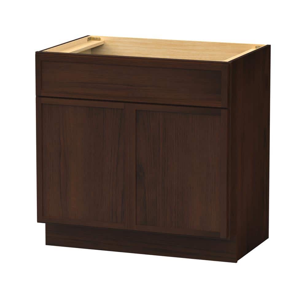 Vanity Art 36 in. W x 21 in. D x 32.5 in. H 2-Doors Bath Vanity Cabinet without Top in Brown