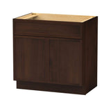 Vanity Art 36 in. W x 21 in. D x 32.5 in. H 2-Doors Bath Vanity Cabinet without Top in Brown