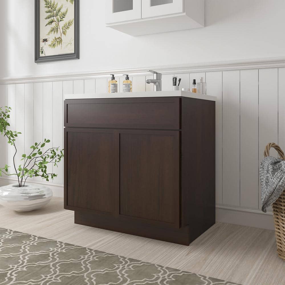 Vanity Art 39 in. W x 21 in. D x 32.5 in. H 2-Doors Bath Vanity Cabinet without Top in Brown