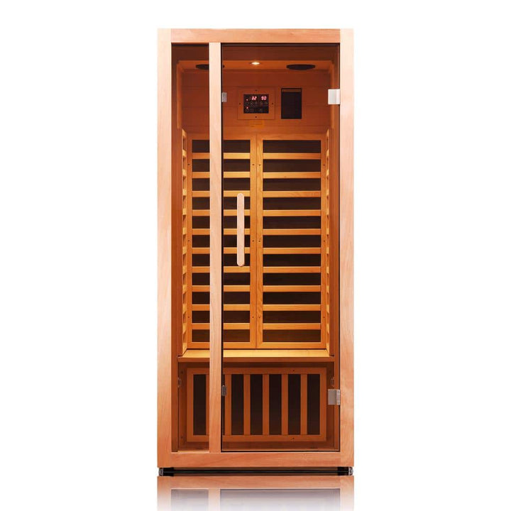 Vanity Art 1-Person Extendable Indoor FAR Infrared Sauna Bluetooth Compatible with 6-Carbon Heaters