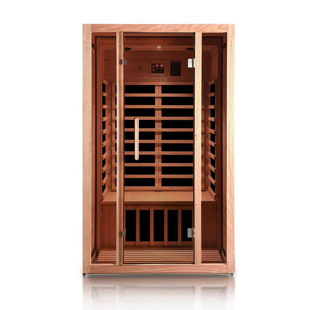 Vanity Art 2-Person Extendable Indoor FAR Infrared Sauna Bluetooth Compatible with 6-Carbon Heaters