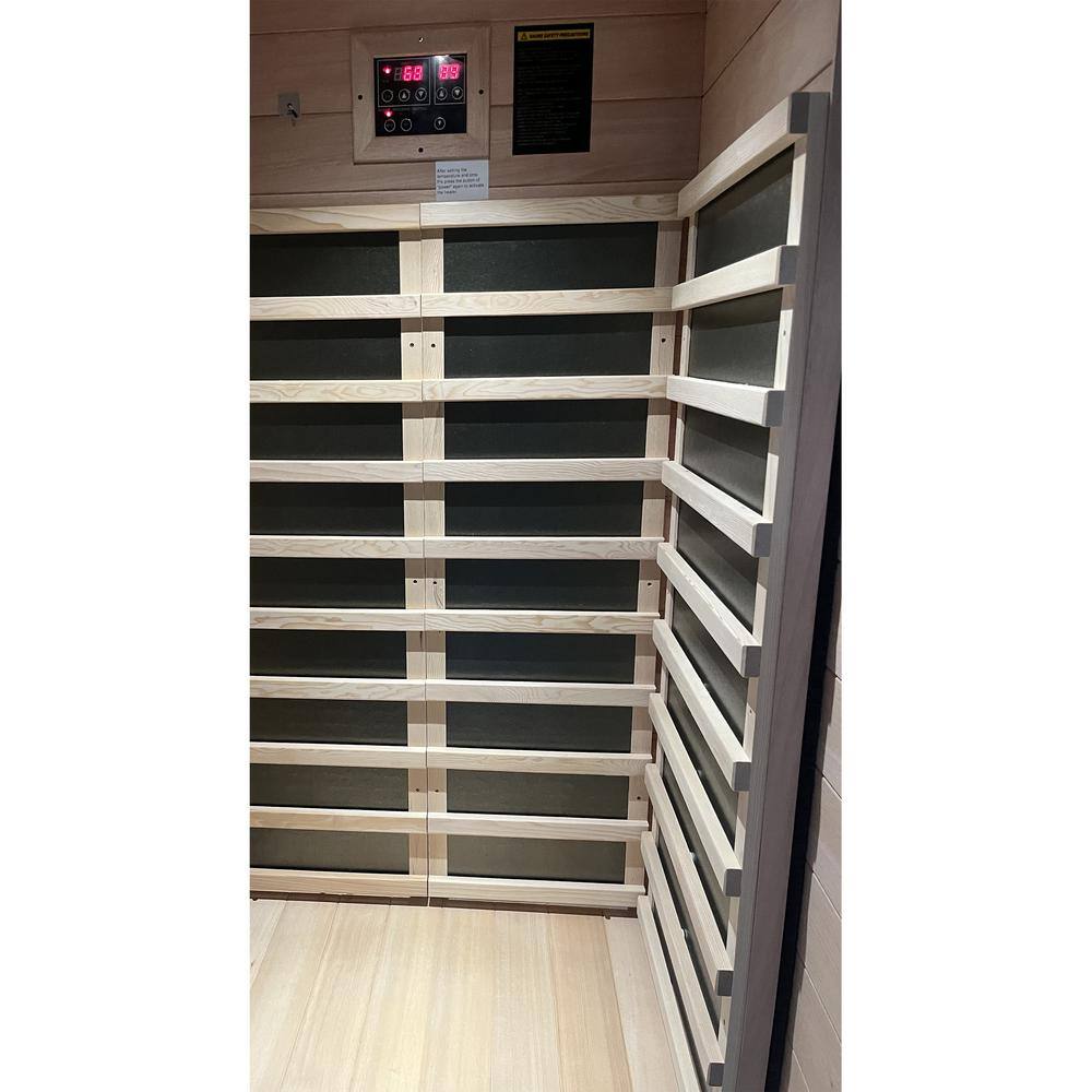 Vanity Art 2-Person Extendable Indoor FAR Infrared Sauna Bluetooth Compatible with 6-Carbon Heaters