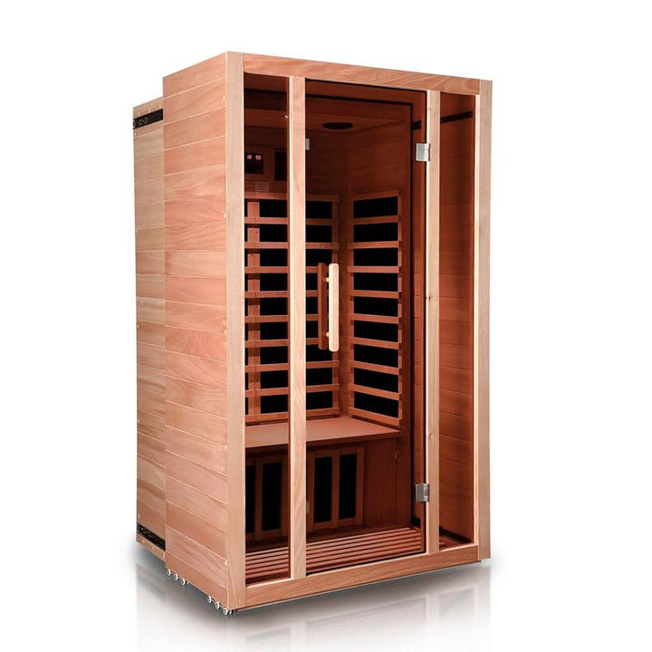 Vanity Art 2-Person Extendable Indoor FAR Infrared Sauna Bluetooth Compatible with 6-Carbon Heaters