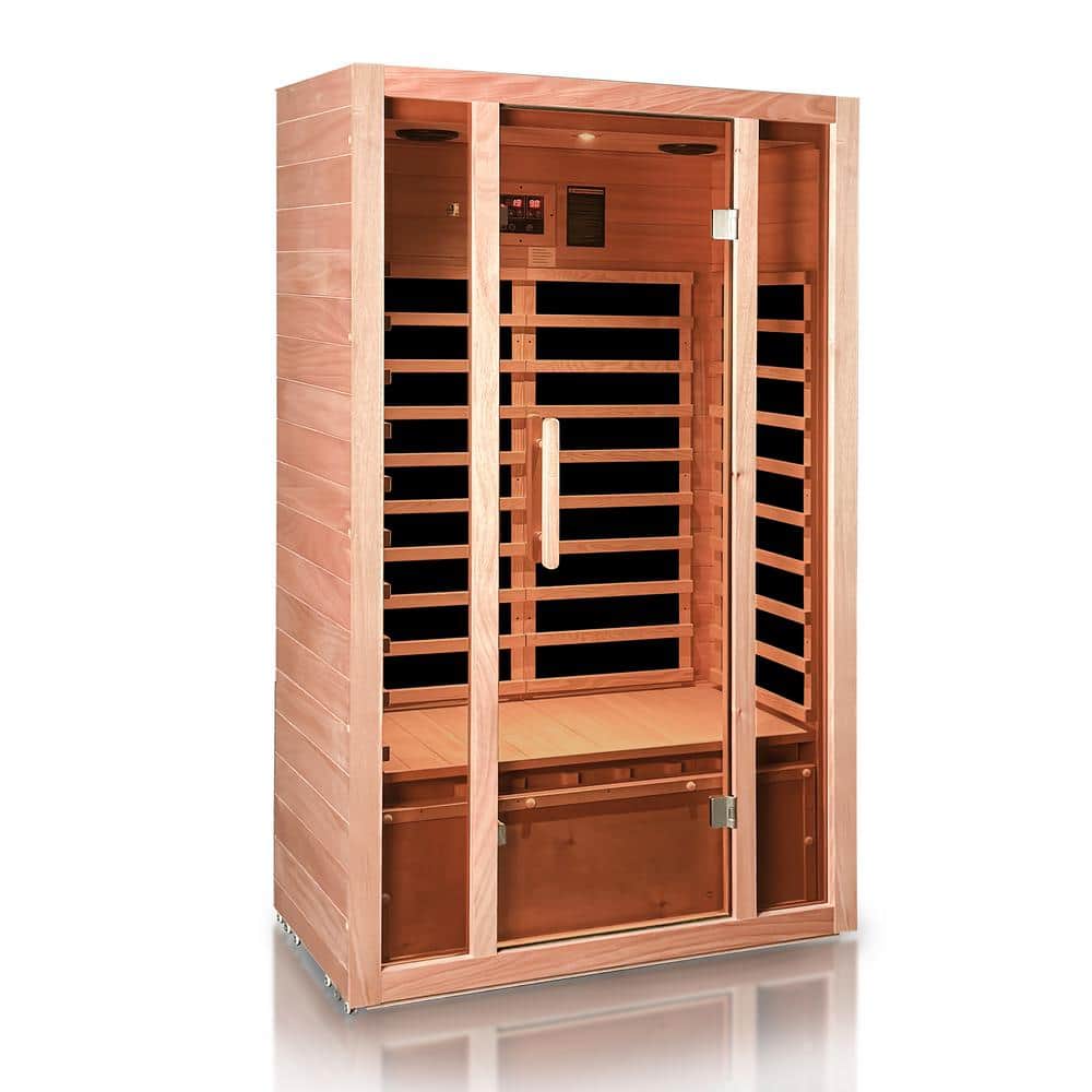 Vanity Art 2-Person Extendable Indoor FAR Infrared Sauna Bluetooth Compatible with 6-Carbon Heaters
