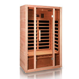 Vanity Art 2-Person Extendable Indoor FAR Infrared Sauna Bluetooth Compatible with 6-Carbon Heaters