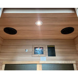 Vanity Art 2-Person Extendable Indoor FAR Infrared Sauna Bluetooth Compatible with 6-Carbon Heaters