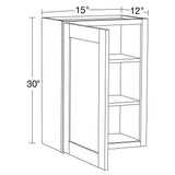 Contractor Express Cabinets Arlington Veiled Gray Plywood Shaker Stock Assembled Wall Kitchen Cabinet Soft Close 15 in W x 12 in D x 30 in H