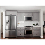 Contractor Express Cabinets Arlington Veiled Gray Plywood Shaker Stock Assembled Wall Kitchen Cabinet Soft Close 27 in W x 12 in D x 42 in H