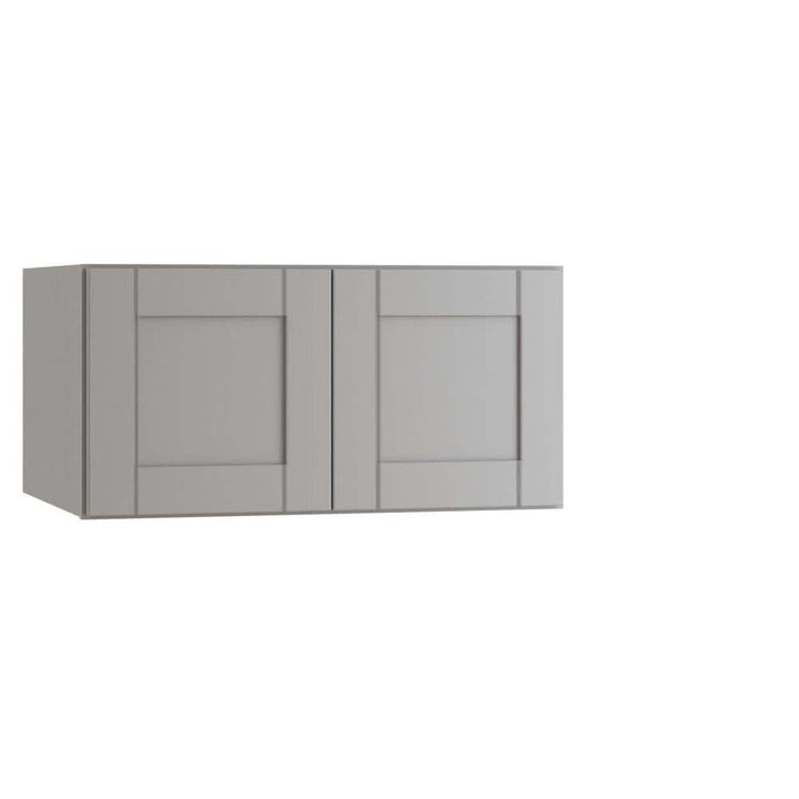 Contractor Express Cabinets Arlington Veiled Gray Plywood Shaker Stock Assembled Wall Kitchen Cabinet Soft Close 36 in W x 12 in D x 24 in H