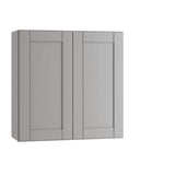 Contractor Express Cabinets Arlington Veiled Gray Plywood Shaker Stock Assembled Wall Kitchen Cabinet Soft Close 36 in W x 12 in D x 30 in H