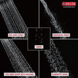 Delta Pivotal 5-Spray 6 in. Wall Mount Fixed Rain H2Okinetic Shower Head in Venetian Bronze
