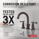 Delta Chamberlain 8 in. Widespread 2-Handle Bathroom Faucet in Venetian Bronze