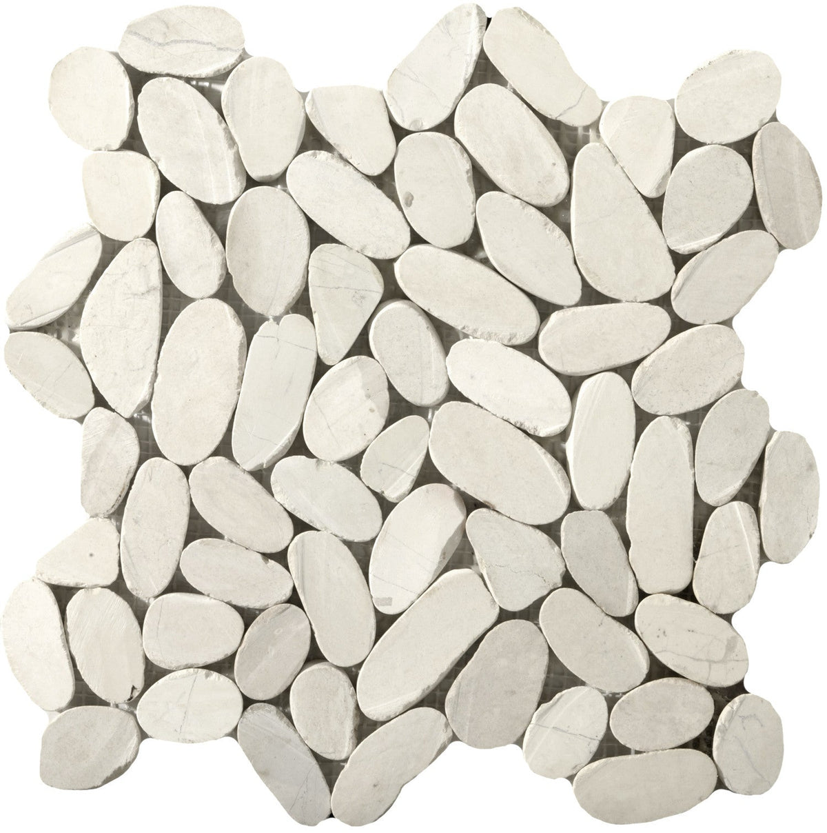 Emser Venetian Pebbles Flat Italia Natural Stone Mosaic Border Tile, 11-Pack (12 in x 12 in)