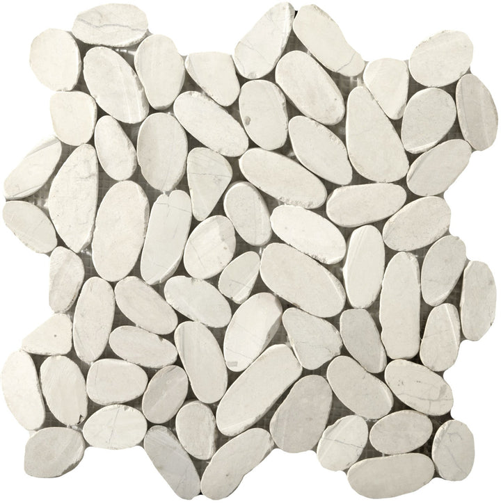 Emser Venetian Pebbles Flat Italia Natural Stone Mosaic Border Tile, 11-Pack (12 in x 12 in)