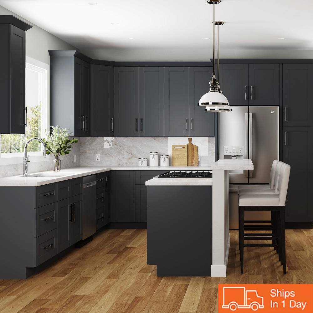 Richmond Venetian Onyx Plywood Shaker Stock Ready to Assemble Wall Kitchen Cabinet Sft Cls 12 in W x 12 in D x 30 in H