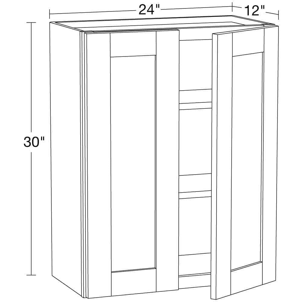 Richmond Venetian Onyx Plywood Shaker Stock Ready to Assemble Wall Kitchen Cabinet Sft Cls 24 in W x 12 in D x 30 in H