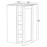 Richmond Venetian Onyx Plywood Shaker Ready to Assemble Corner Kitchen Cabinet Soft Close 24 in W x 12 in D x 42 in H