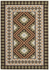 Safavieh Veranda 2-ft-7-in x 5-ft Indoor/Outdoor Rug, Chocolate/Terracotta, Medallion Coastal Pattern