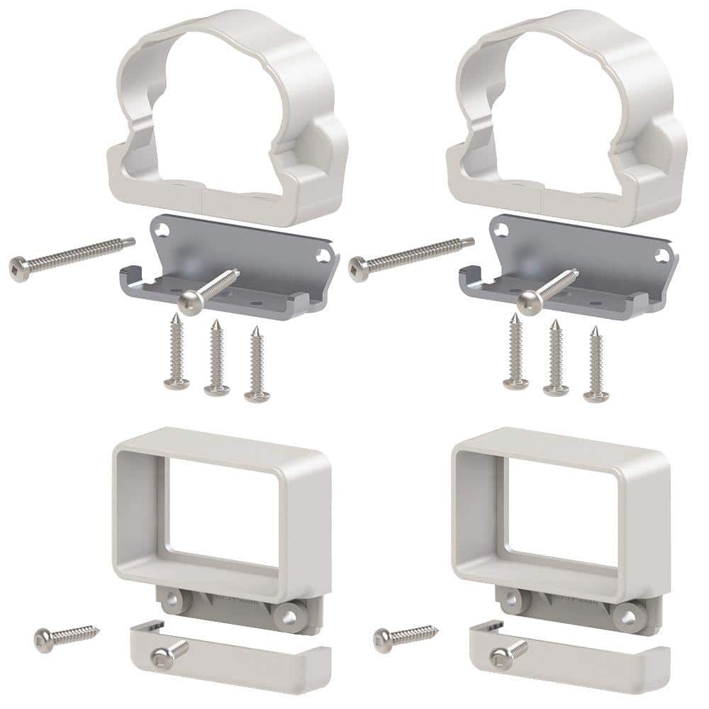 Veranda Traditional/Williamsburg White Line Bracket Kit (4-Piece)