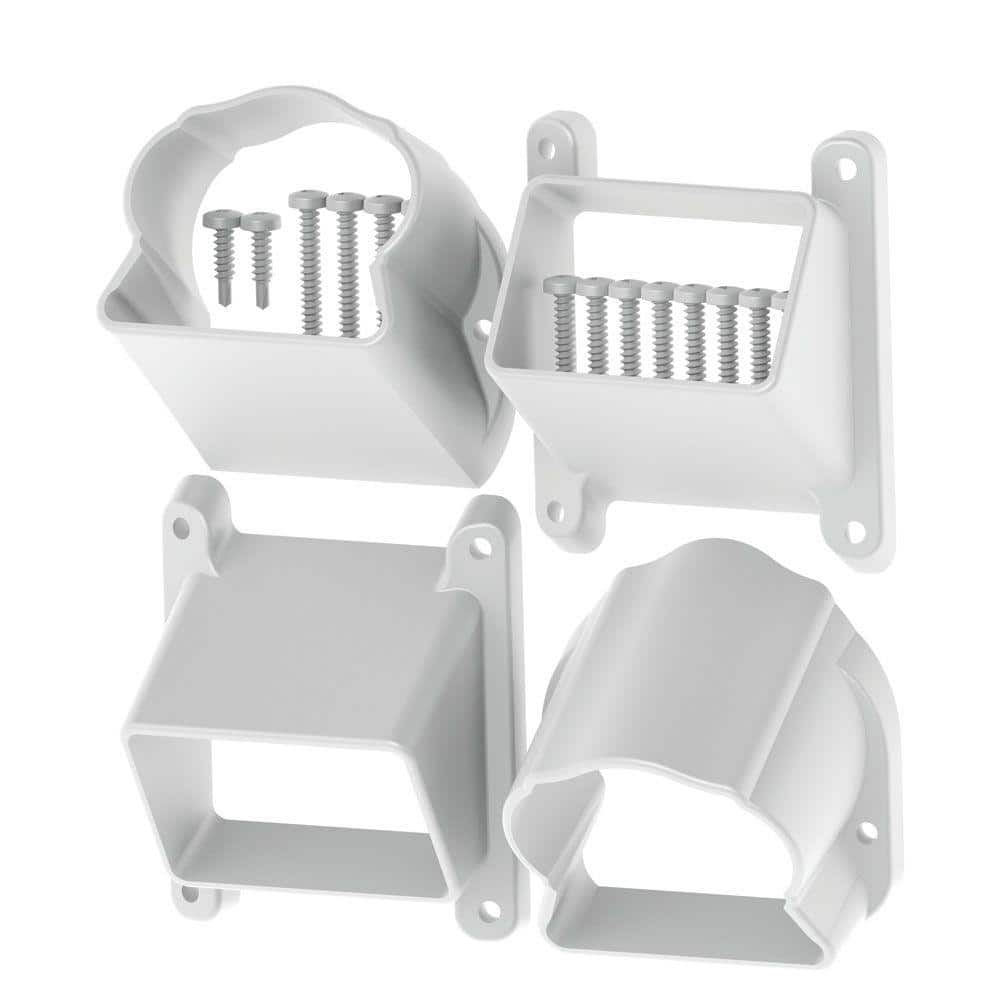 Veranda Traditional/Williamsburg White Stair Bracket Kit (4-Pack)