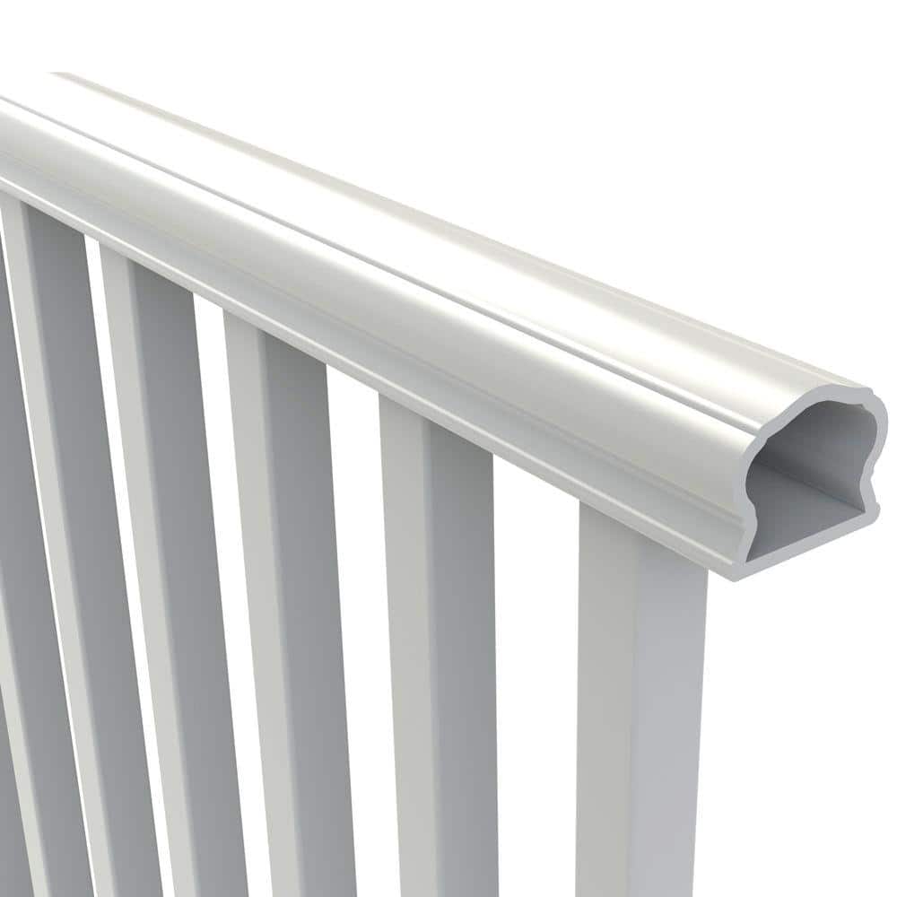 Veranda Williamsburg 8 ft. x 36 in. White PolyComposite Rail Kit without Brackets