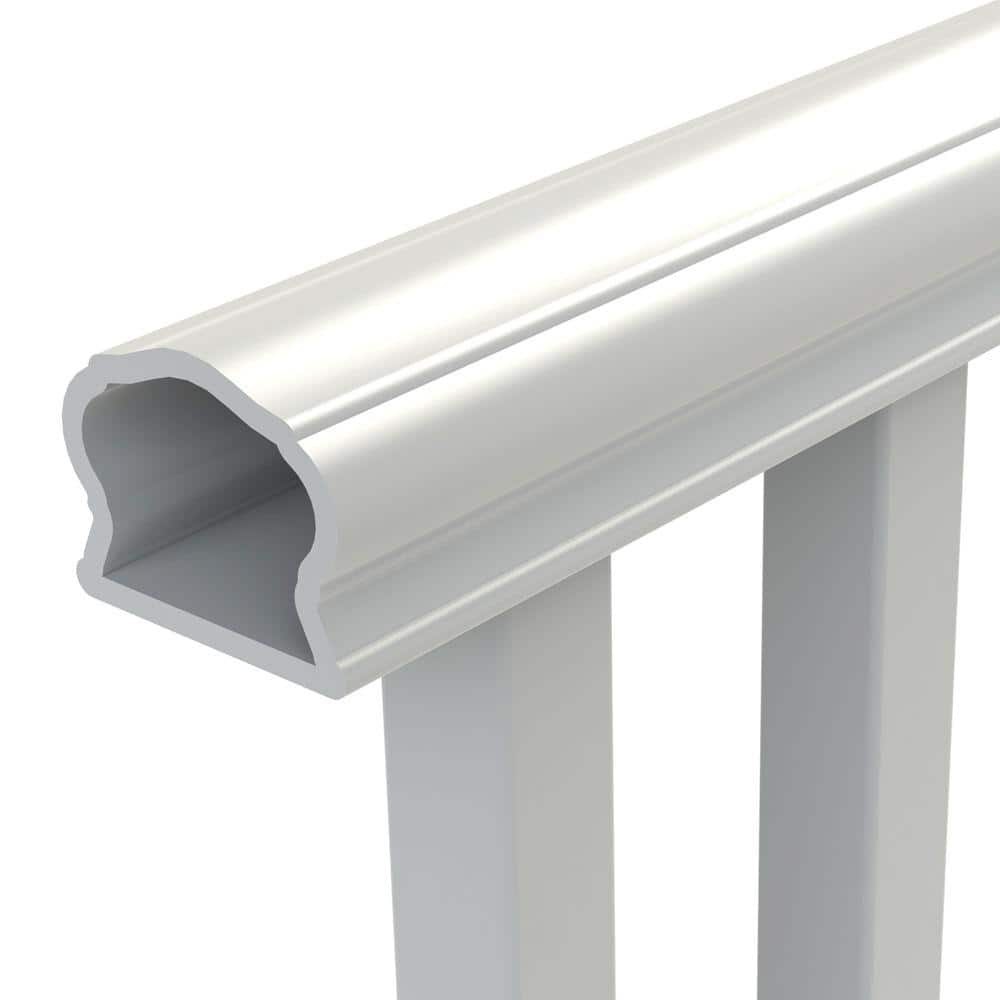 Veranda Traditional 6 ft. x 36 in. (Actual Size: 67-3/4 x 33 1/4" in.) White PolyComposite Vinyl Stair Rail Kit without Brackets