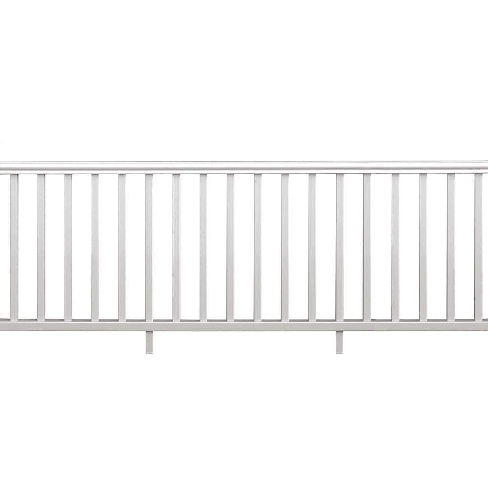 Veranda Traditional 8 ft. x 36 in. (Actual Size: 92 x 33 1/4" in.) White PolyComposite Vinyl Rail Kit without Brackets